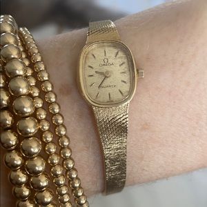Solid gold omega watch